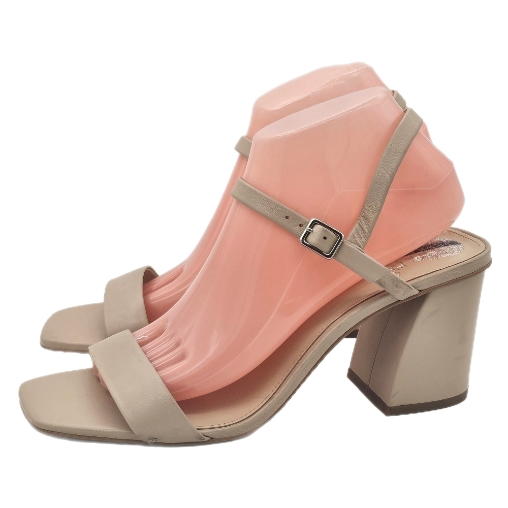 Vince Camuto Buff Baby Nendan Heeled Beige Sandals Size 9.5